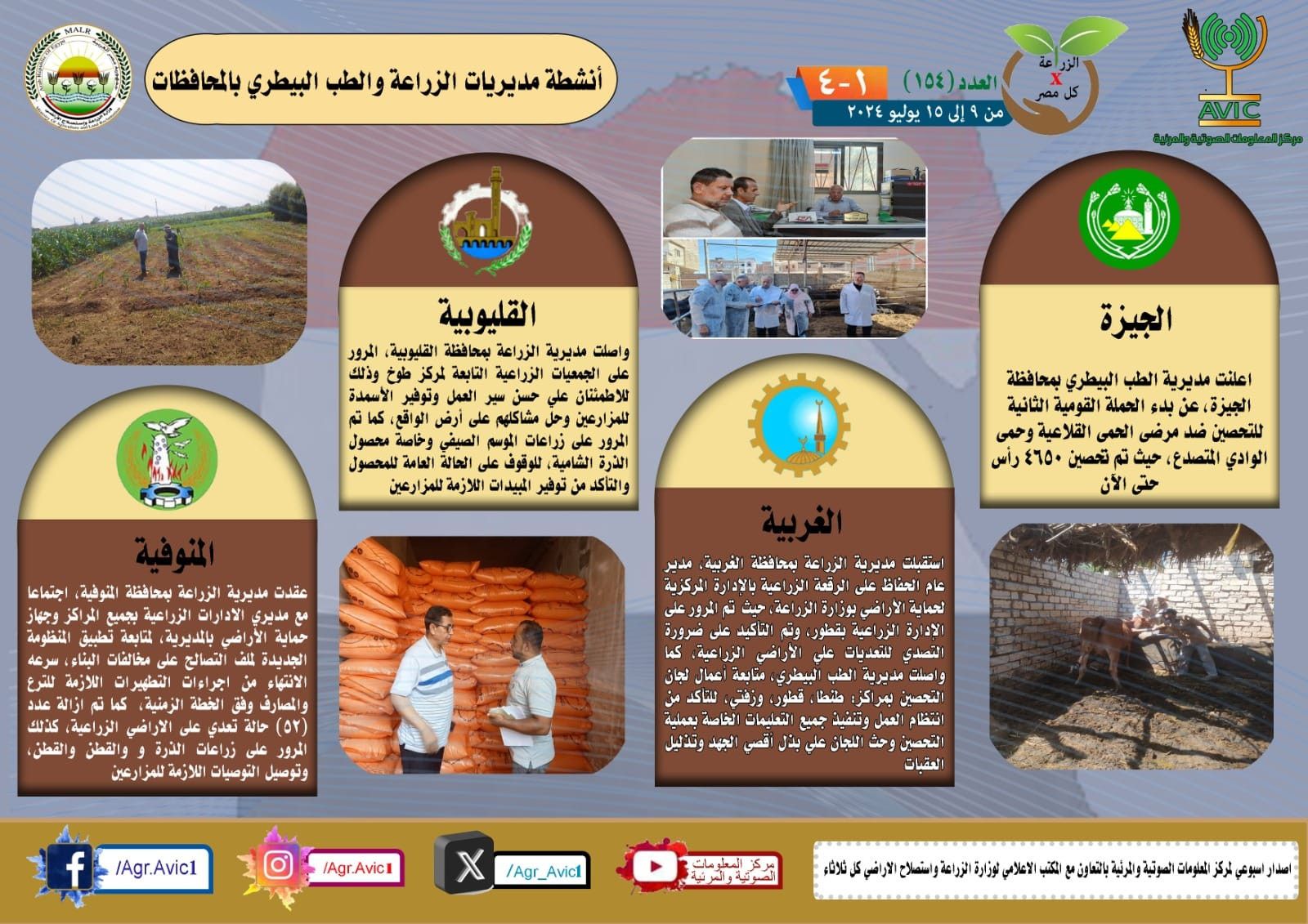 حملات واجتماعات.. حصاد الزراعة والطب البيطري خلال أسبوع (إنفوجراف)