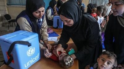 أخبار اليمن : انطلاق حملة تطعيم ضد شلل الأطفال في غزة