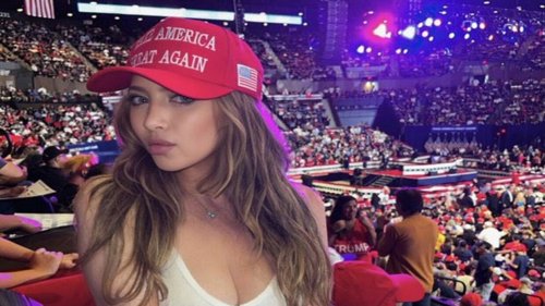 نجمة أمريكية:أبيع صور صدري لأجمع تبرعات لـ "ترامب" .. فيديو