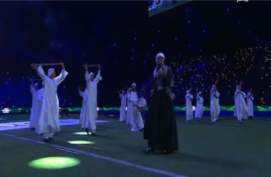 حجازي متقال يبدأ احتفالات مباراة كأس السوبر الإفريقي بين الأهلي والزمالك