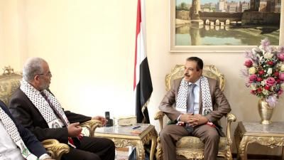 أخبار اليمن : عامر يلتقي أبو شمالة ويؤكد ثبات صنعاء في دعم غزة