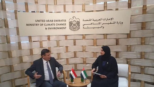 علاء فاروق يبحث مع وزيرة التغيرات المناخية الإماراتية…