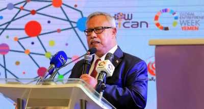 أخبار اليمن : بن حبتور يفتتح معرض رواد أعمال شو 2024م