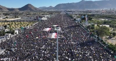أخبار اليمن : حشود مليونية بصنعاء تؤكد الثبات مع غزة