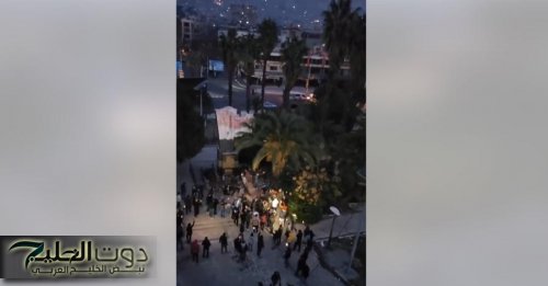 بالفيديو .. سقوط تمثال حافظ الأسد بدمشق والجيش الاسرائيلي يتقدم للحدود