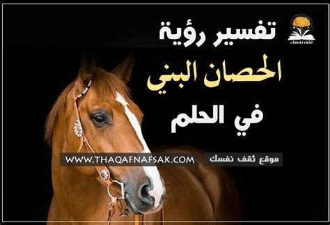 الحصان البني في المنام للعزباء لابن سيرين