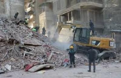 أخبار اليمن : ضحايا بانهيار مبنى سكني بالعاصمة المصرية