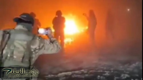 حرق قبر حافظ الأسد .. فيديو