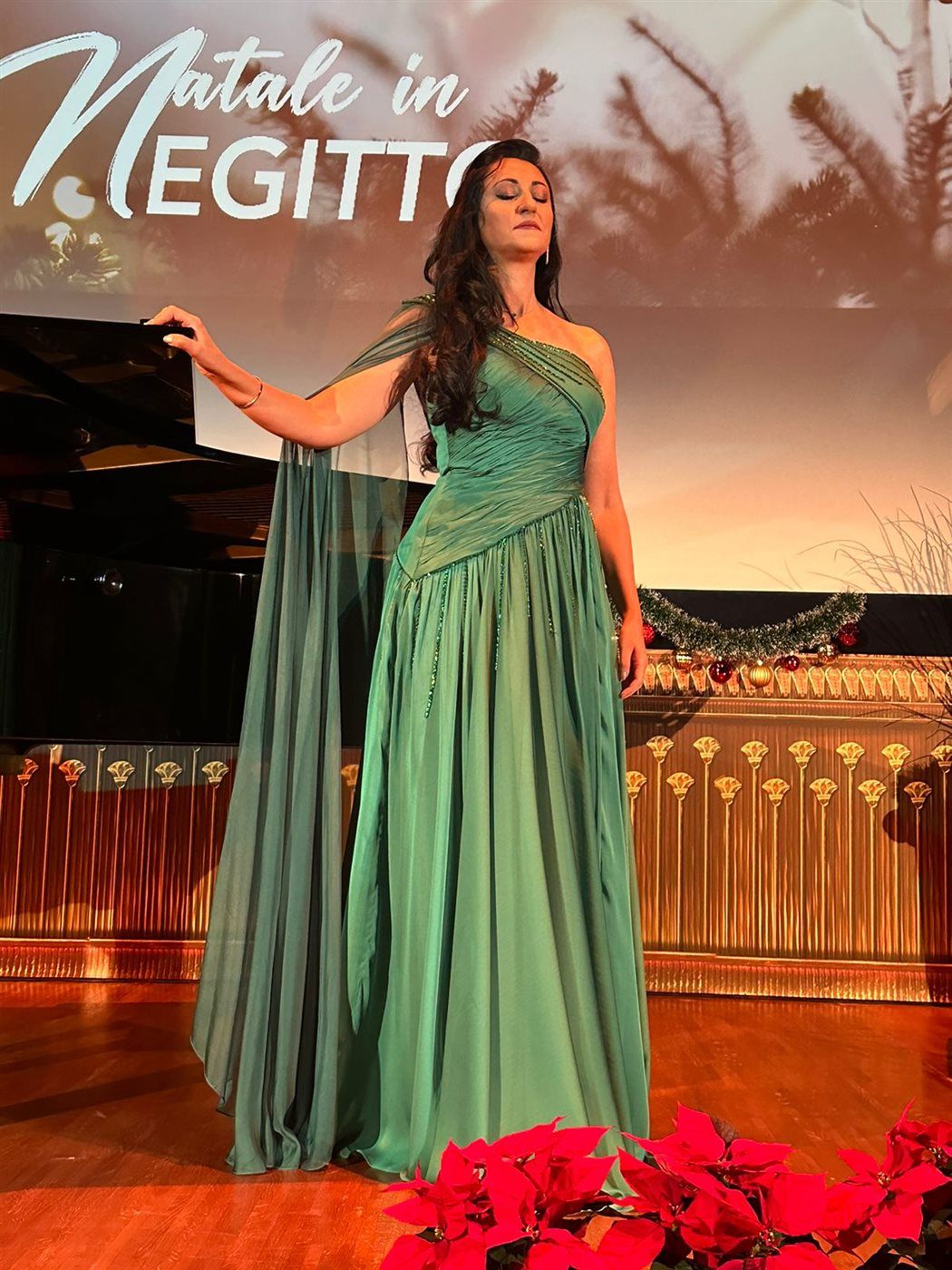 السوبرانو المصرية أميرة سليم تتألق في حفل الكريسماس بالأكاديمية المصرية للفنون بروما