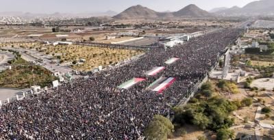 أخبار اليمن : حشدٌ مليوني بصنعاء تحدّياً للعدوان ونصرةً لغزة
