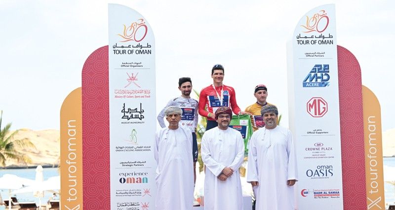البلجيكي لويس فيريك يتوج بالمرحلة الثانية لـ«طواف عمان» .. والفرنسي باريت بينتر وصيفا