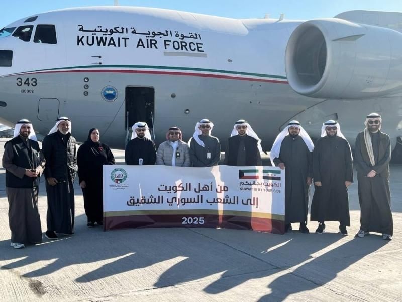 36 طنا من المواد الغذائية إلى سوريا ضمن حملة «الكويت بجانبكم»
