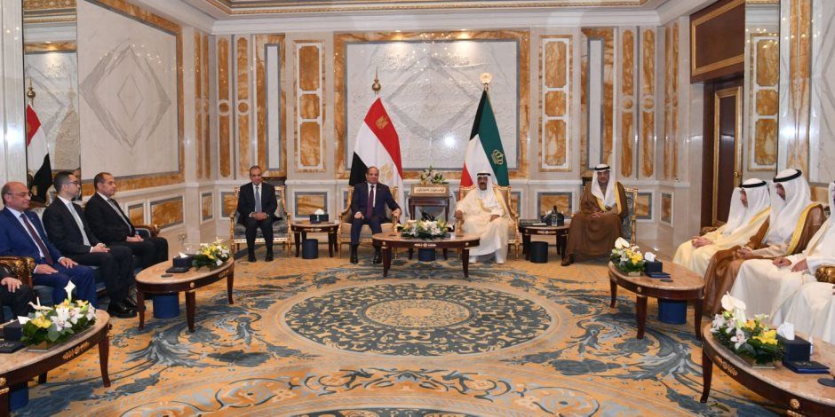 نص البيان المشترك بمناسبة زيارة الرئيس السيسى إلى الكويت