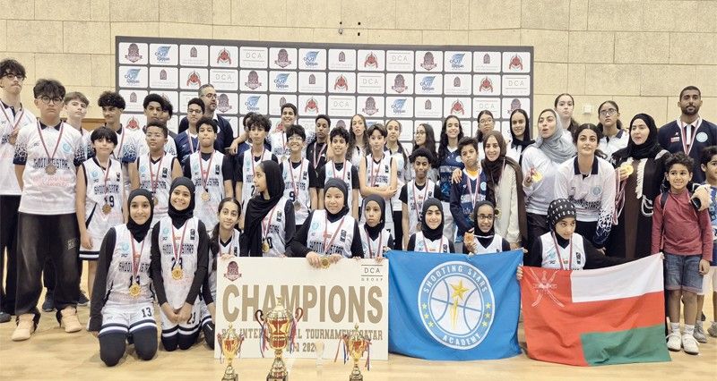 أكاديمية شوتينج ستارز العمانية للسلة تحقق مراكز متقدمة فـي مشاركتها ببطولة قطر الدولية