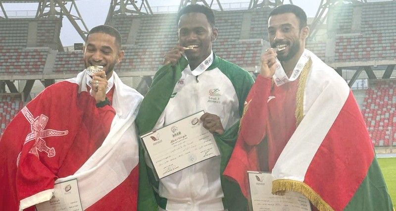 4 ميداليات فضة وبرونز لمنتخب ألعاب القوى فـي البطولة العربية بالجزائر