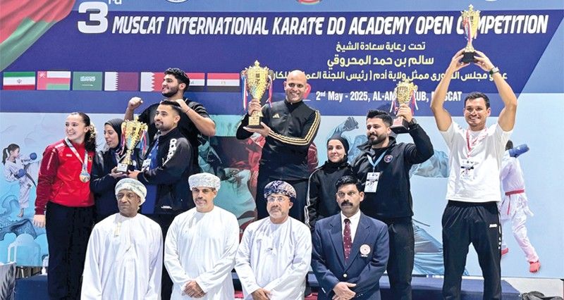 ختام بطولة أكاديمية مسقط المفتوحة الثالثة للكاراتيه