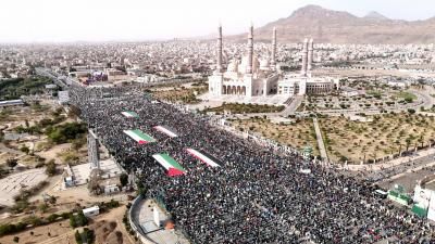 أخبار اليمن : مسيرة مليونية بصنعاء تؤكد الثبات مع غزة