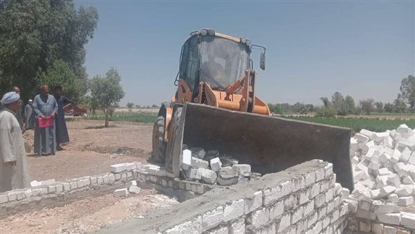 حملة مكبرة تزيل 30 حالة تعدٍ وتسترد 90 فدانًا من أملاك الدولة في دشنا