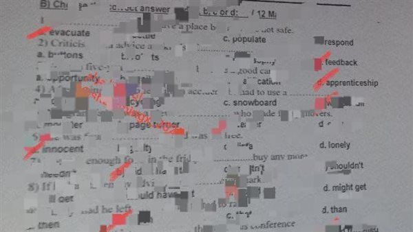 شاومينج يزعم نشر أسئلة امتحان اللغة الأجنبية الأولى لطلاب الأول الثانوي بعد توزيعها باللجان| صور