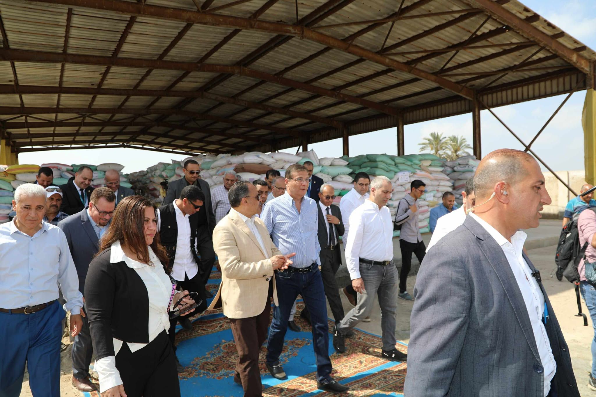 وزير الزراعة يتابع توريد القمح بشون البنك بالشرقية.. واستلام…