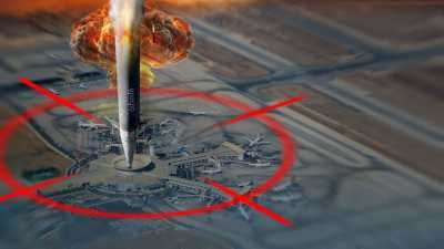 أخبار اليمن : صاروخ يمني جديد يضرب مطار اللد في يافا