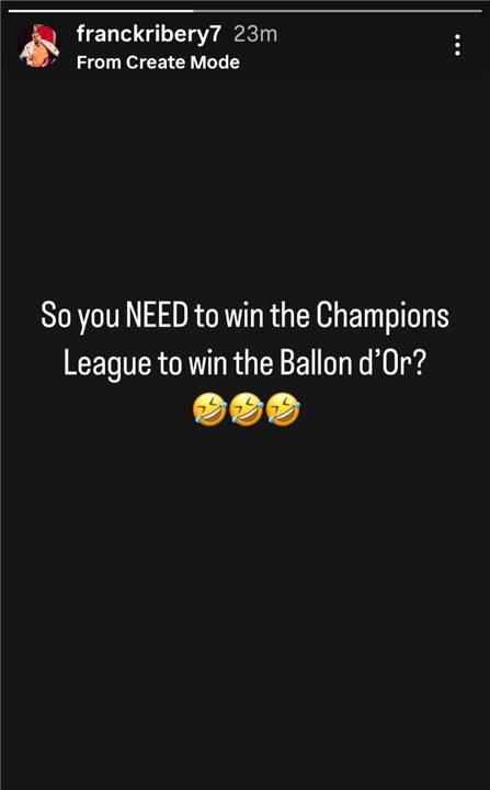 ريبيري يسخر من تصريح رونالدو حول معيار الفوز بـ الكرة الذهبية