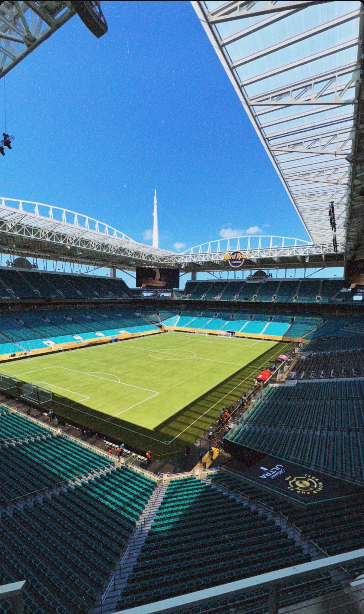 ملعب "هارد روك" جاهز لمواجهة الأهلى ضد إنتر ميامى.. فيديو وصور