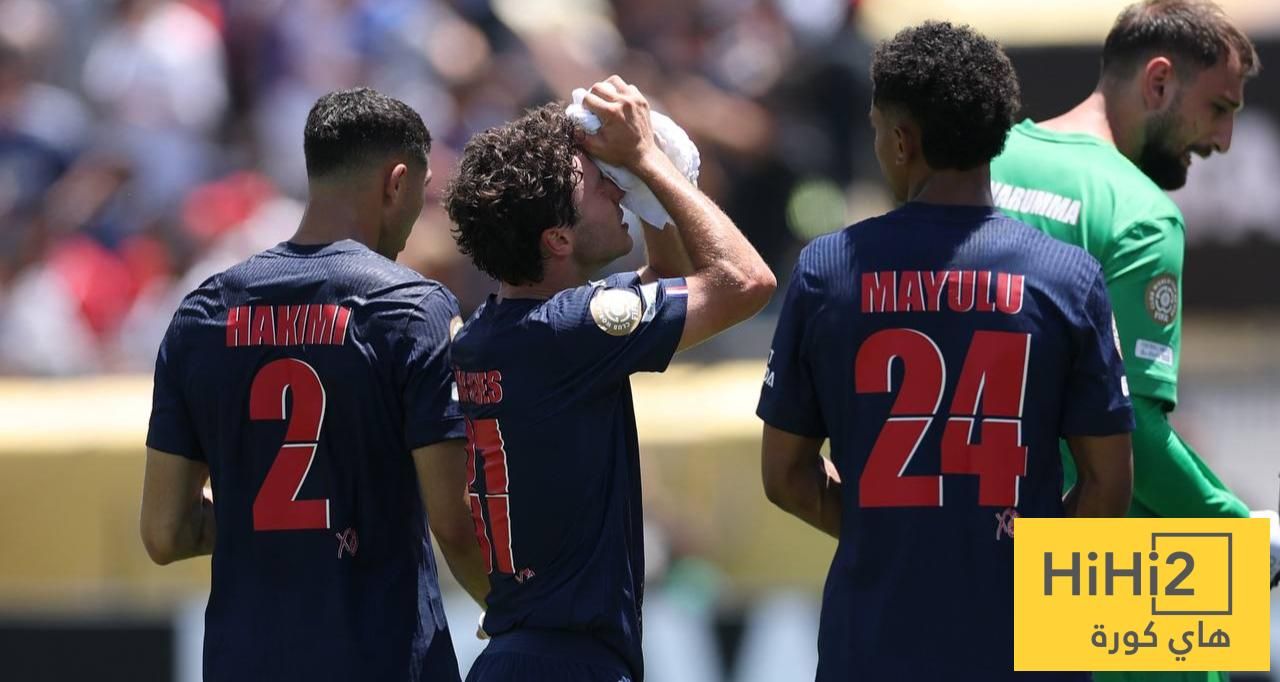 احصائيات نصف ساعة من لقاء باريس سان جيرمان وبوتافوغو