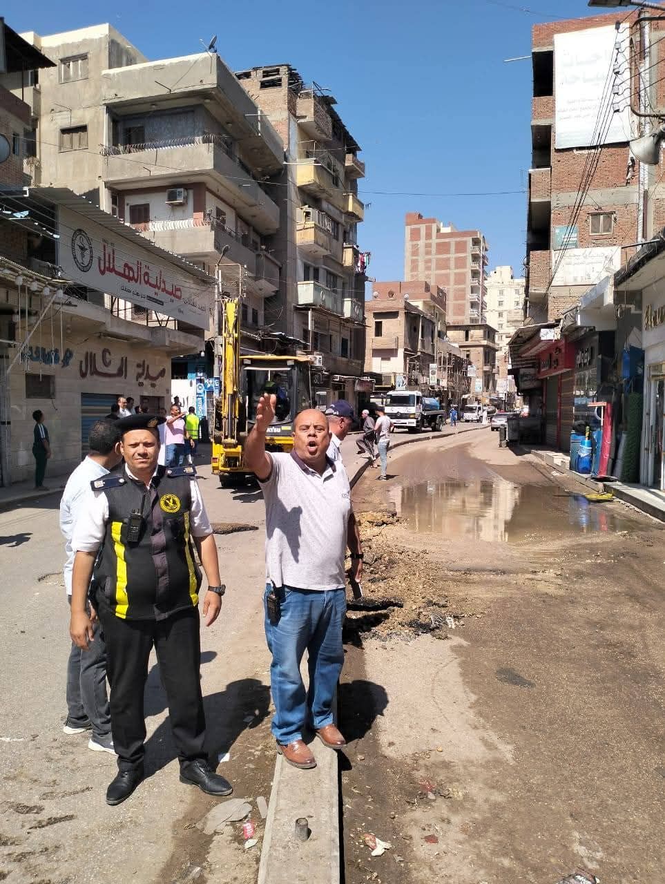 مياه الغربية ترفع حالة الطوارئ بعد كسر في خط طرد ببسيون