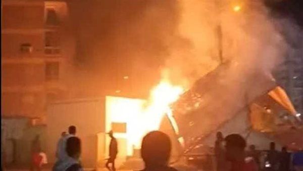 السيطرة على حريق نشب داخل كافيه شهير في النزهة