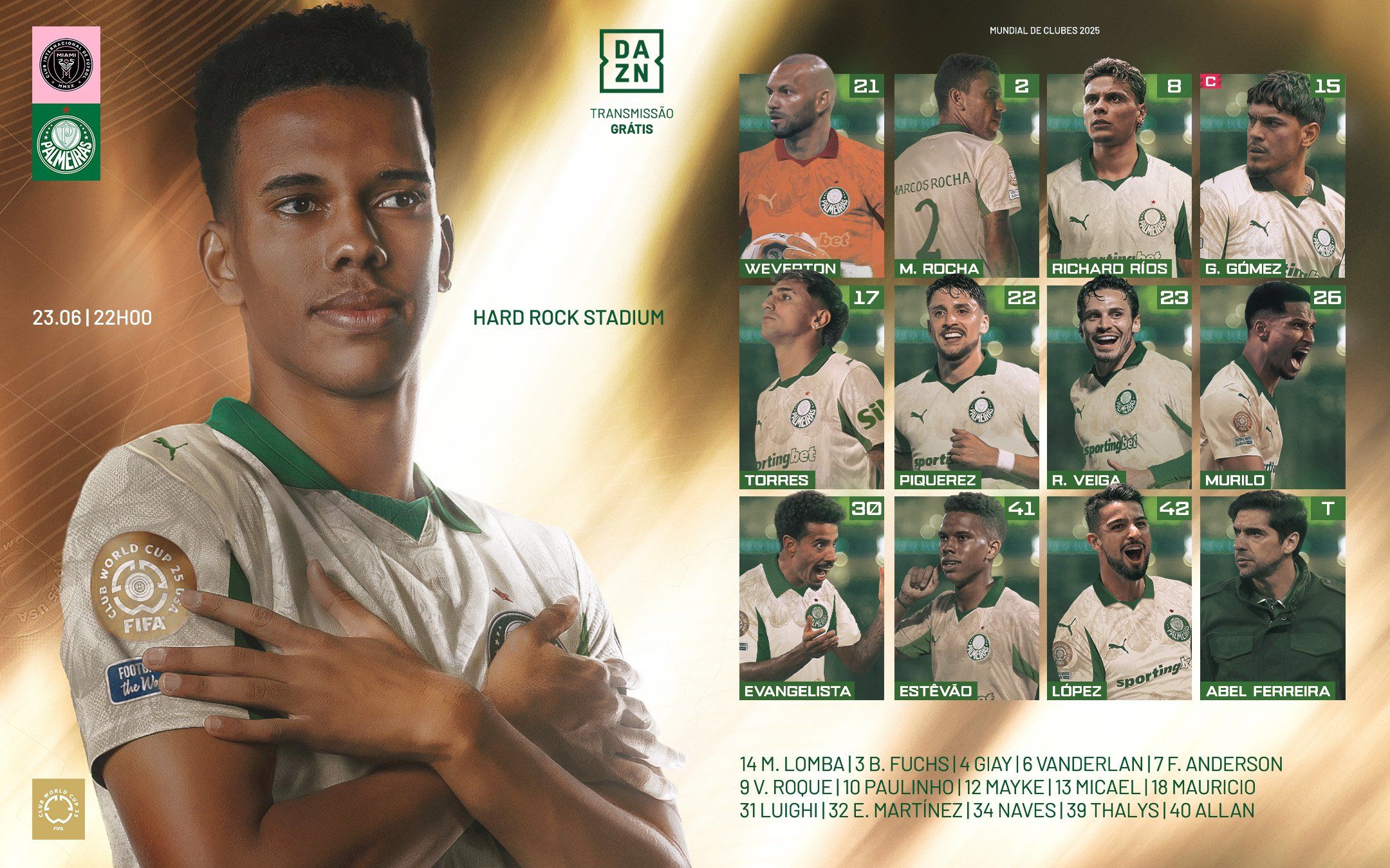 مجموعة الأهلى.. التشكيل الرسمى لمواجهة إنتر ميامى ضد بالميراس