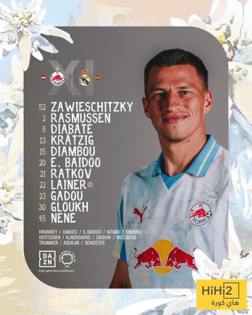 عاجل: التشكيلة الرسمية لـ سالزبورغ ضد ريال مدريد