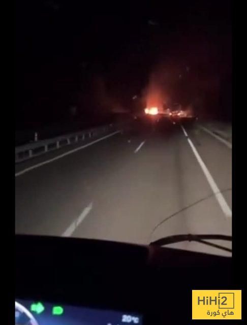 عاجل: صور.. أول لحظات احتراق سيارة غوتا