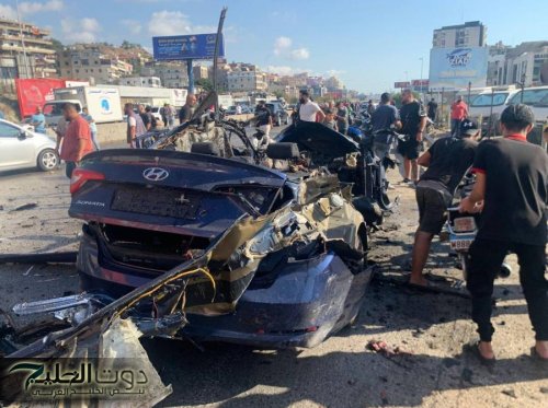 غارة إسرائيلية تستهدف سيارة قرب بيروت .. فيديو