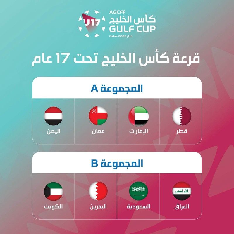 منتخبنا الوطني للناشئين فـي المجموعة الأولى بكأس الخليج بقطر