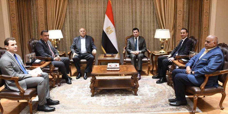 وزير الشباب والرياضة يلتقي نظيره الفلسطيني بمقر الوزارة بالعاصمة الإدارية لمناقشة الملفات الشبابية والرياضية