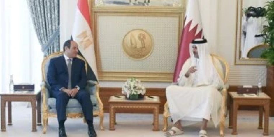 الرئيس السيسى وأمير قطر يؤكدان أهمية تشكيل جبهة موحدة لحماية الأمن القومى العربى