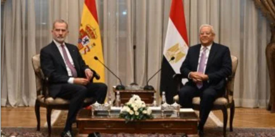 رئيس مجلس النواب يستقبل الملك فيليب السادس ملك إسبانيا