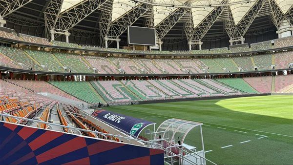 ملعب الجوهرة يتزين لاستقبال مباراة الأهلي وبيراميدز