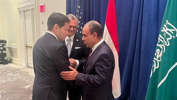 وزير الخارجية يلتقي وزير الخارجية الأمريكي