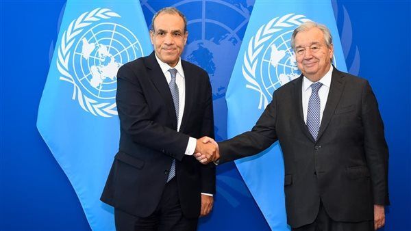 وزير الخارجية يلتقي السكرتير العام للأمم المتحدة