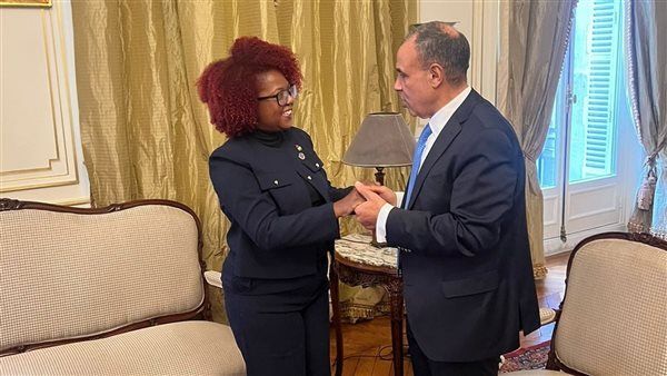 وزير الخارجية يلتقي مندوبة موريشيوس في اليونسكو.. ويشيد بدعم " العناني"