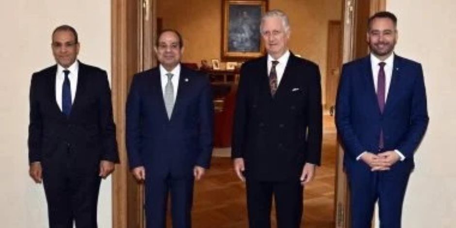 القصر الملكي البلجيكي يبرز استقبال الملك فيليب للرئيس السيسي.. صور