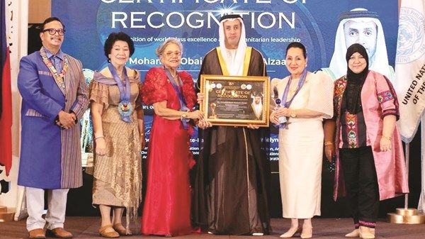 سفير دولة الإمارات لدى الفلبين يُمنح لقب «سفير النوايا الحسنة للسلام»