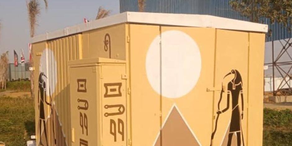 «الجيزة»: رسومات فرعونية لتجميل الأكشاك الكهربائية بالطرق المؤدية للمتحف المصري الكبير