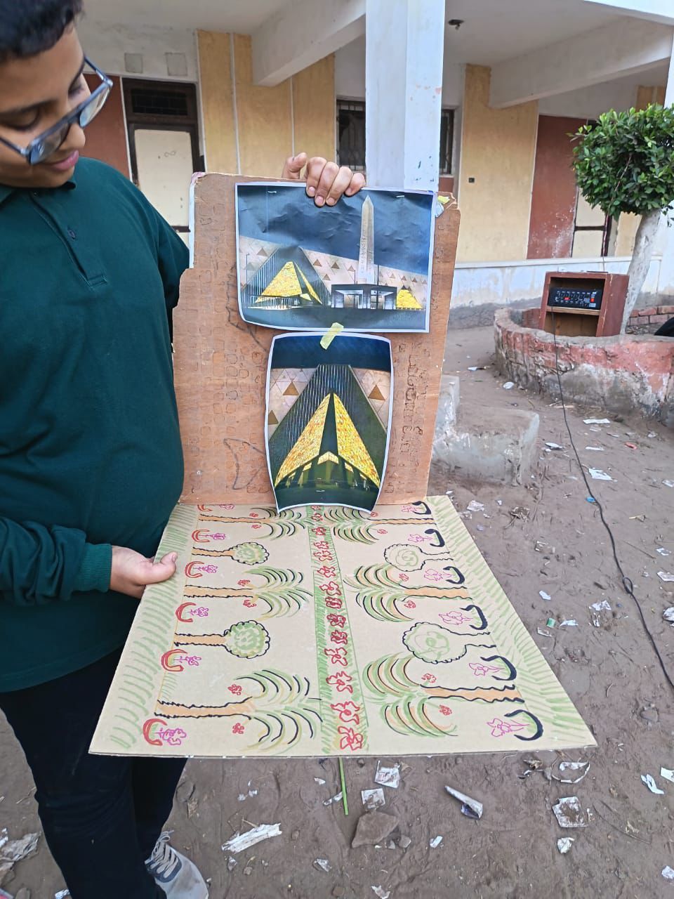 بالزي الفرعوني.. طلاب المدارس يحتفلون بافتتاح المتحف المصري الكبير (صور)