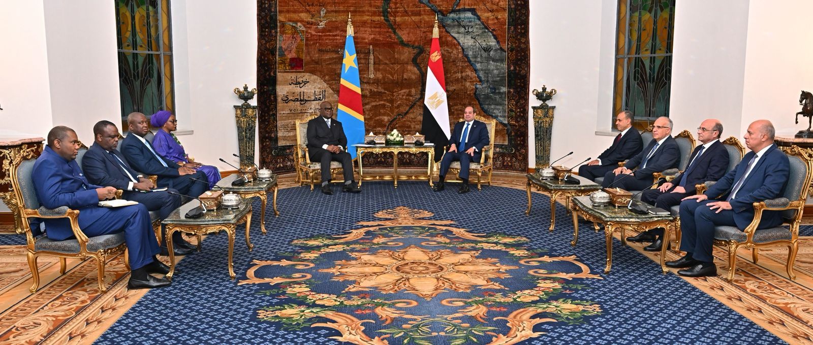 الرئيس السيسى يستقبل رئيس الكونجو الديمقراطية ويبحثان تطورات ملف مياه النيل