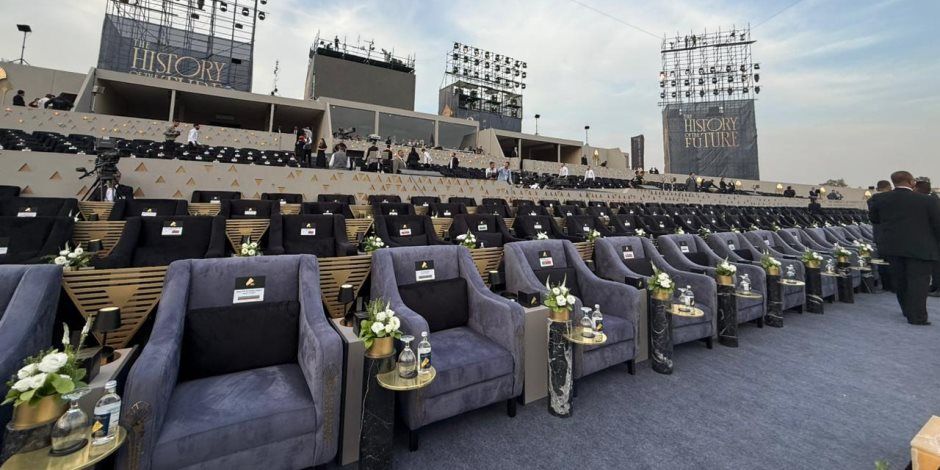 «صوت الأمة» تنشر صورا من استعدادات حفل افتتاح المتحف المصري الكبير