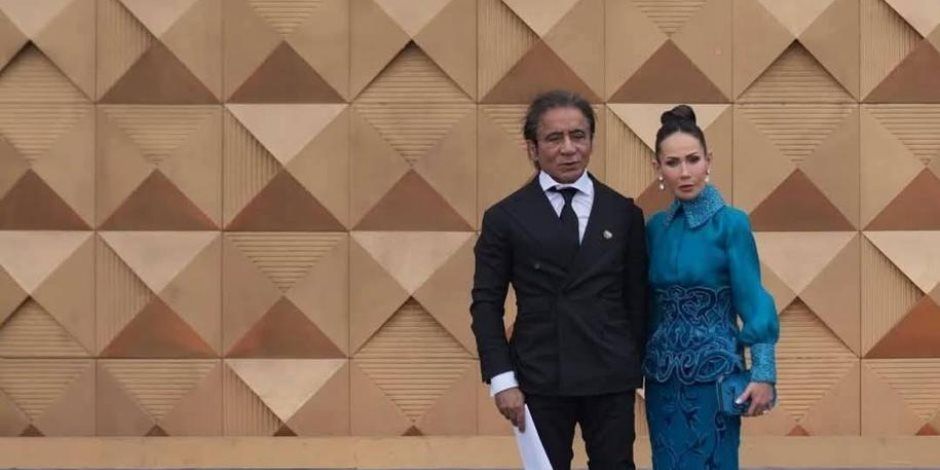 وصول المهندس أحمد عز وزوجته فى حفل افتتاح المتحف المصرى الكبير