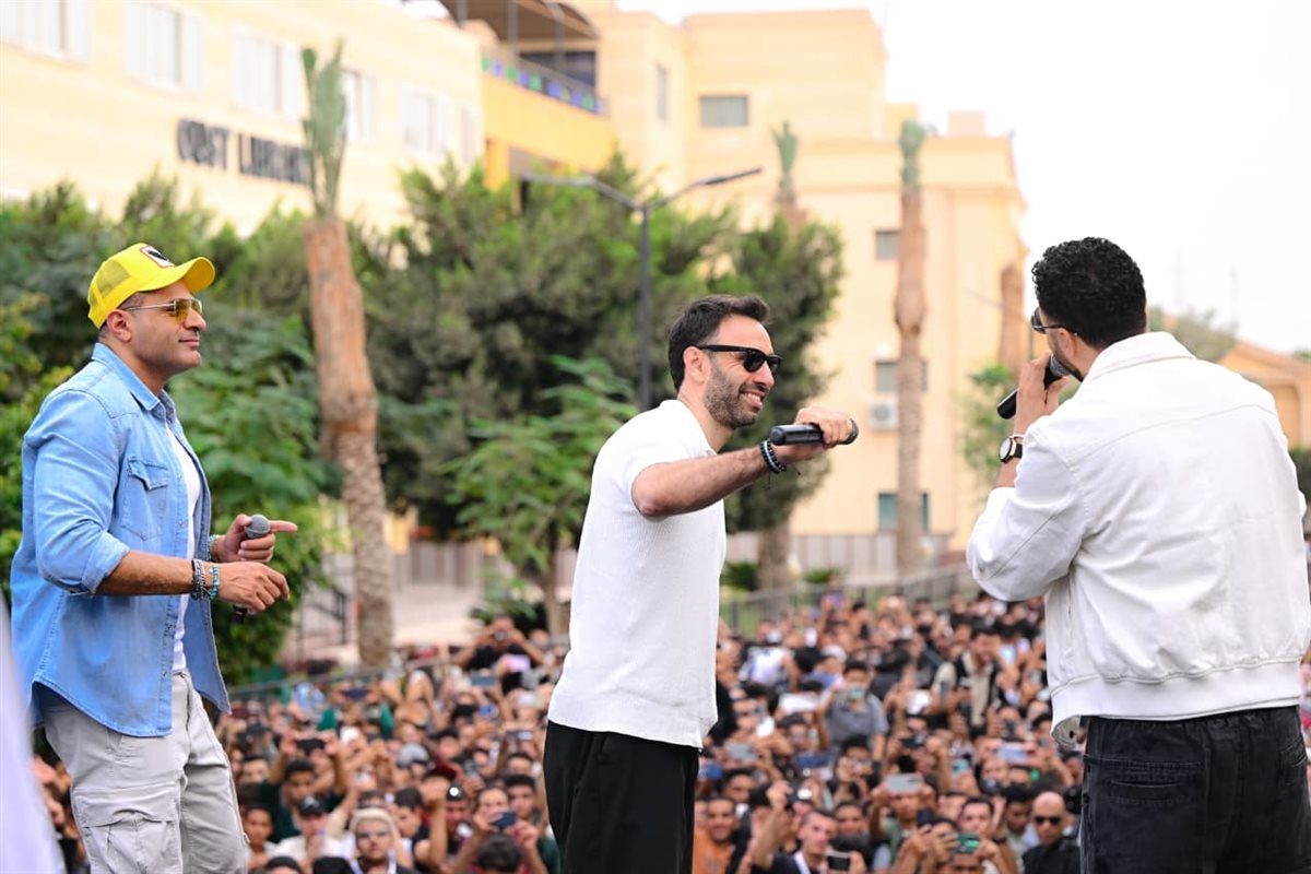 بالصور.. فريق "واما" يعود بقوة لحفلات الطلاب ويشعل "استقبال" جامعة العبور